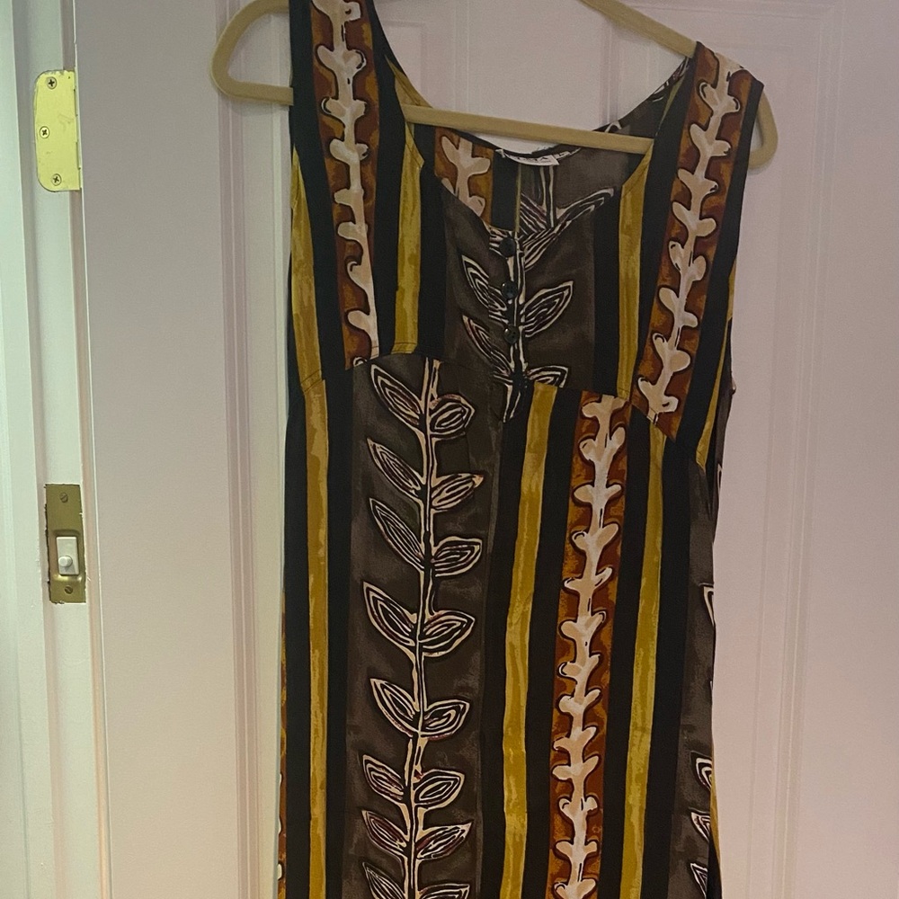 Vintage Belma NY Stylish Multicolor Striped Women's Midi Dress Sz L